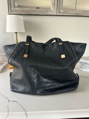 Joie Black Leather Tote Bag